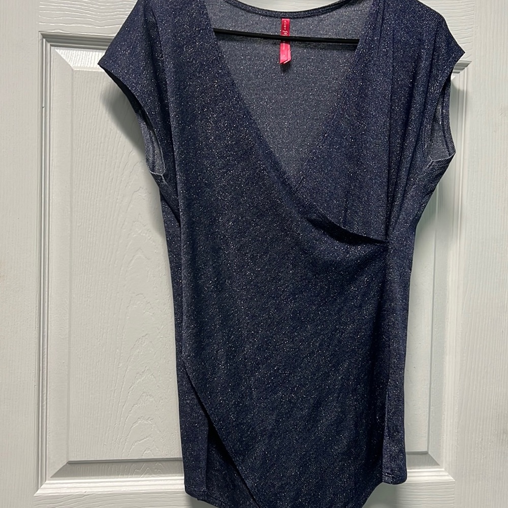 Size M blue with silver sparkles